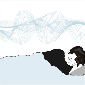 An illustration of the smart sound machine played in SleepSpace for enhancing regenerative delta sleep and that uniquely adjusts sounds based on your sleep stage.