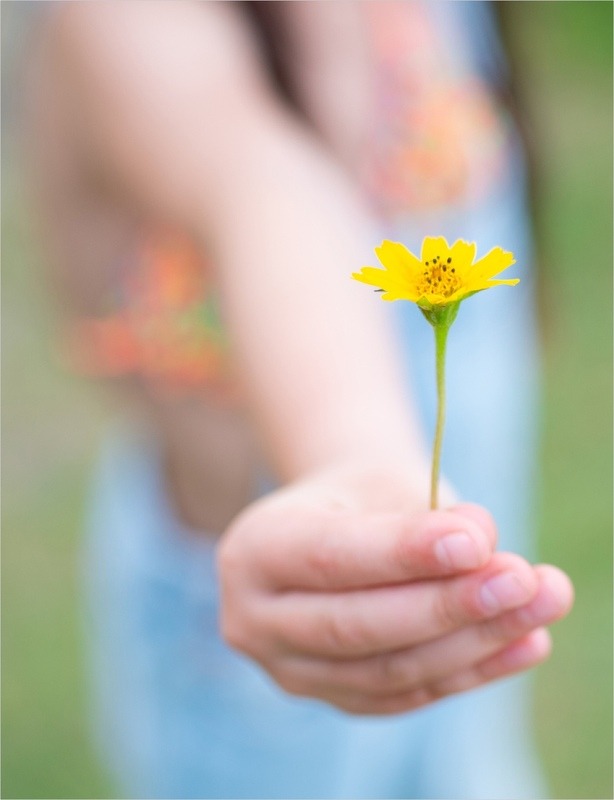 A woman holding a daisy as the icon for a gratitude meditation found in SleepSpace.