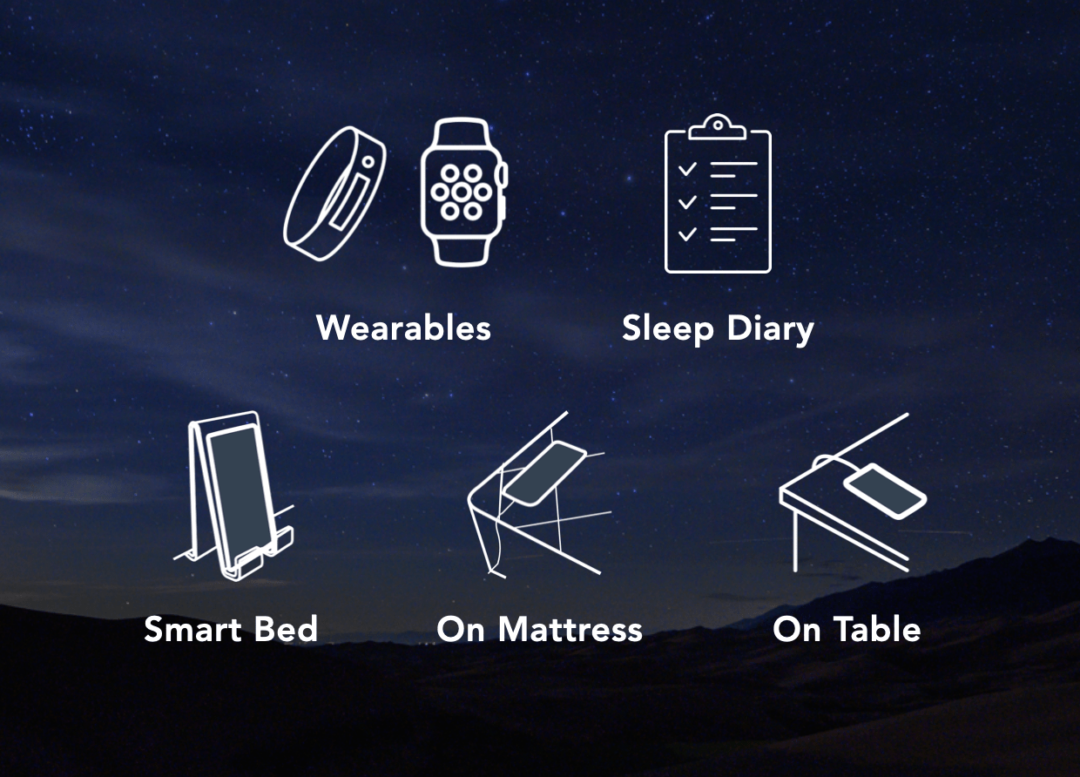 SleepSpace includes 5 unique ways of tracking sleep, which is what makes it a sleep operating system.