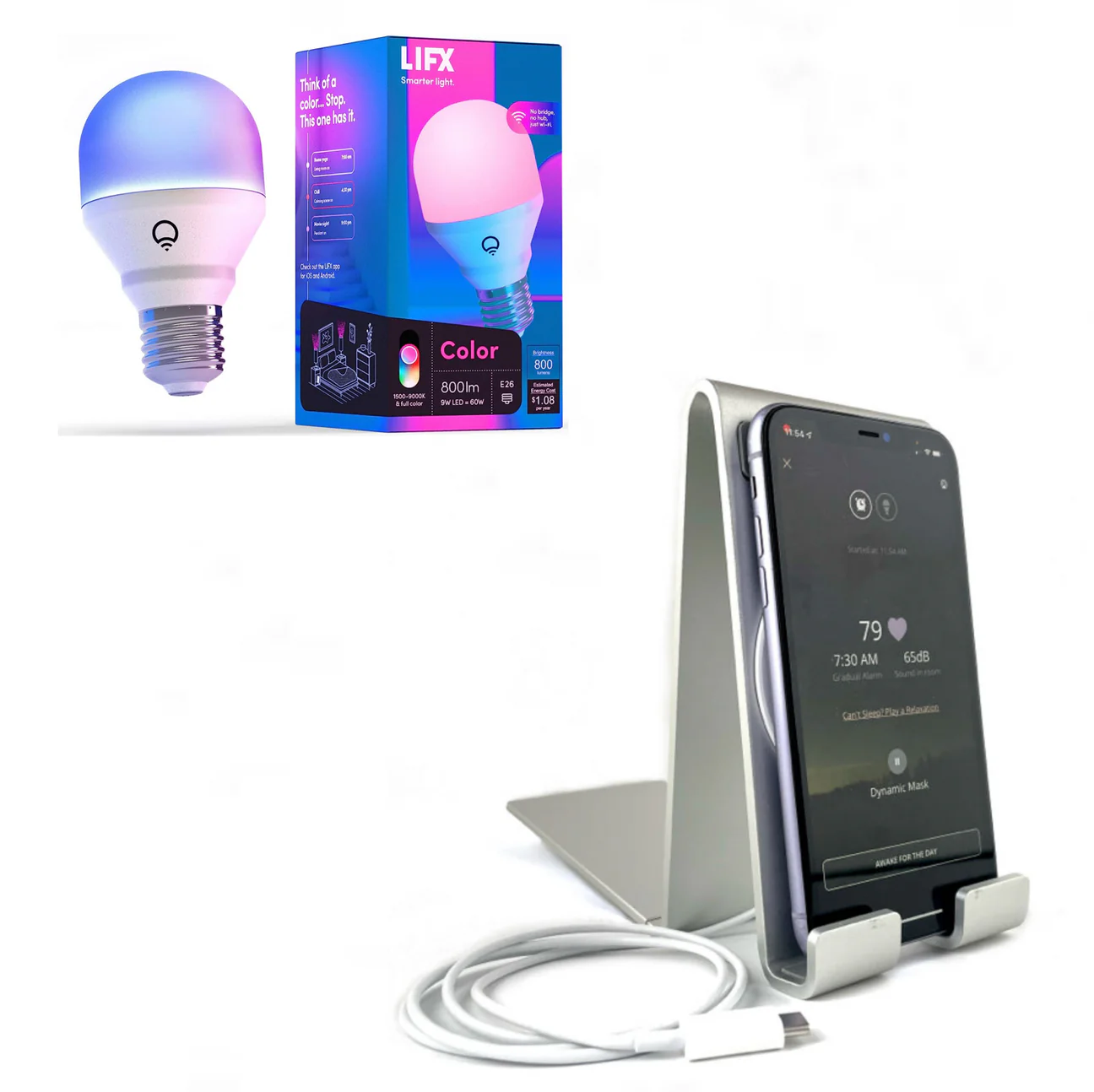 SleepSpace Smart Phone Charger with Light Bulb