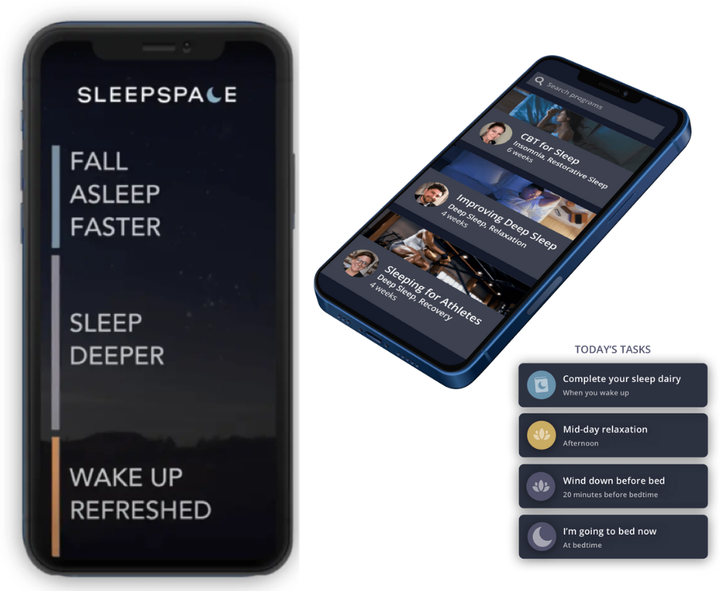 SleepSpace has CBTi based programming that was validated in a randomized controlled trial