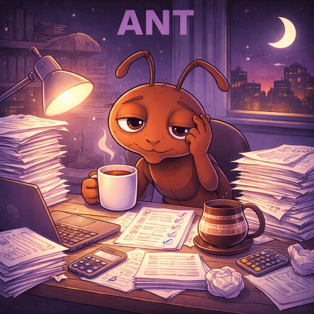 Ant sleep animal illustration