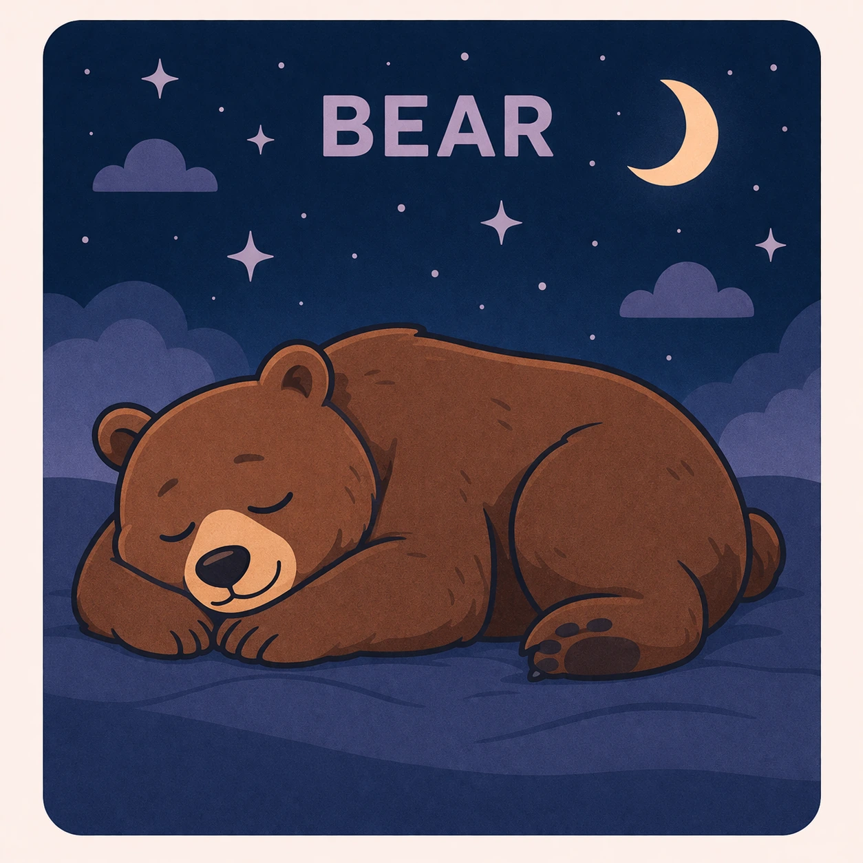 Bear sleep animal illustration