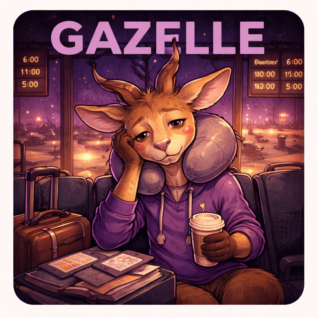 Gazelle sleep animal illustration