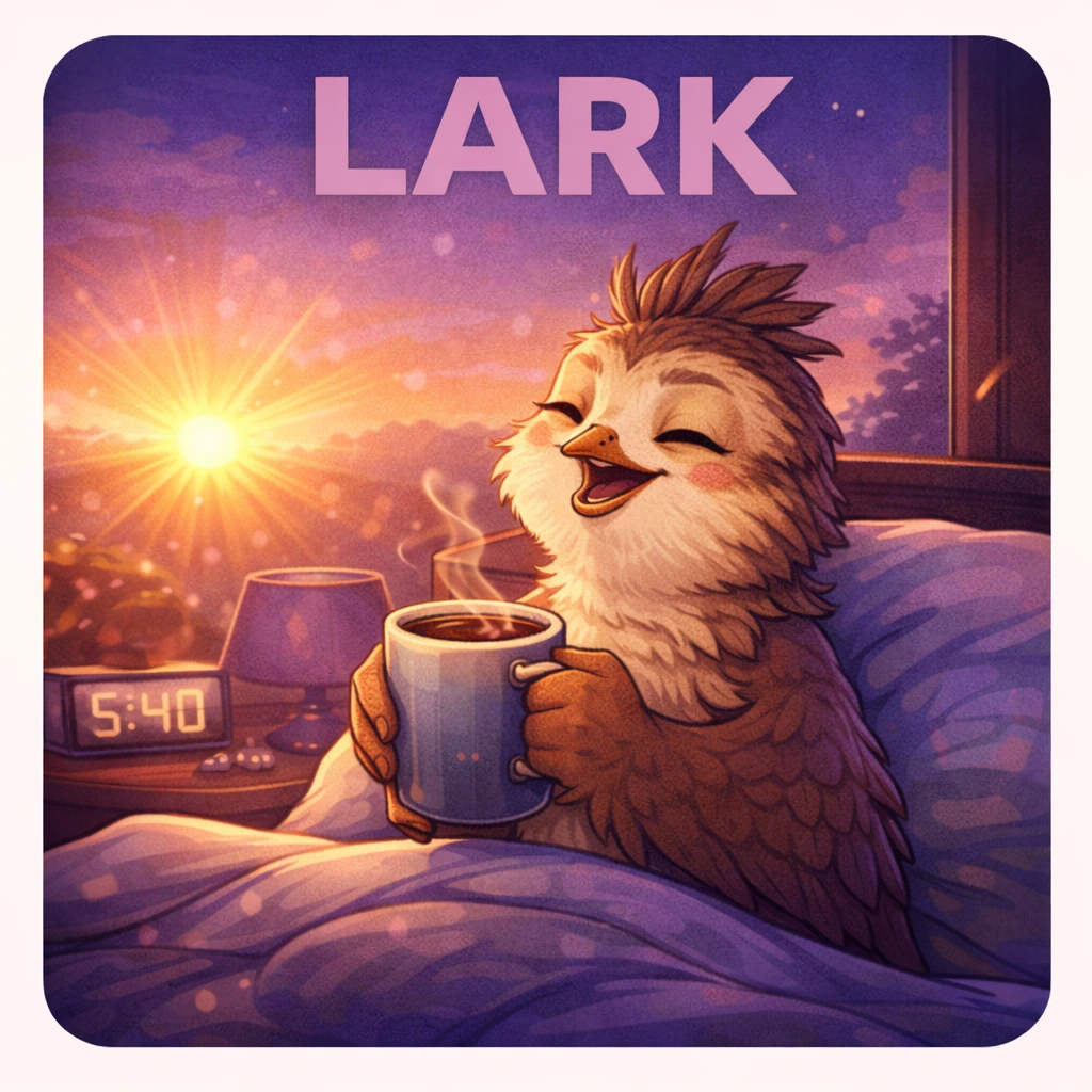 Lark sleep animal illustration