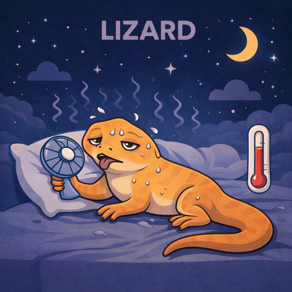 Lizard sleep animal illustration