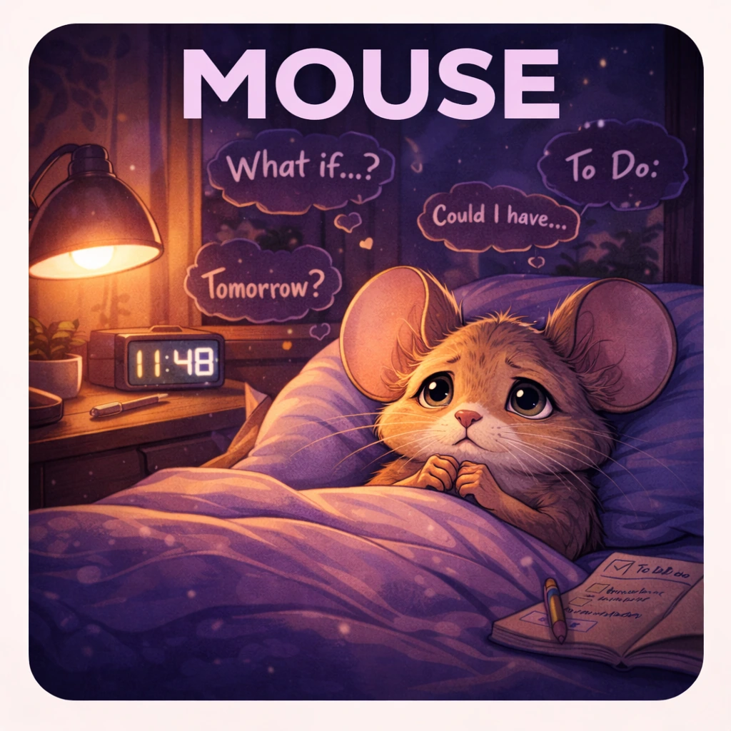 Mouse sleep animal illustration