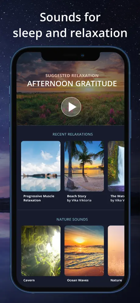SleepSpace meditations and sleep stories screenshot from sleepspace.com