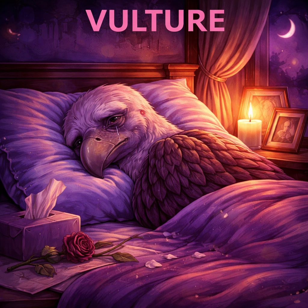 Vulture sleep animal illustration