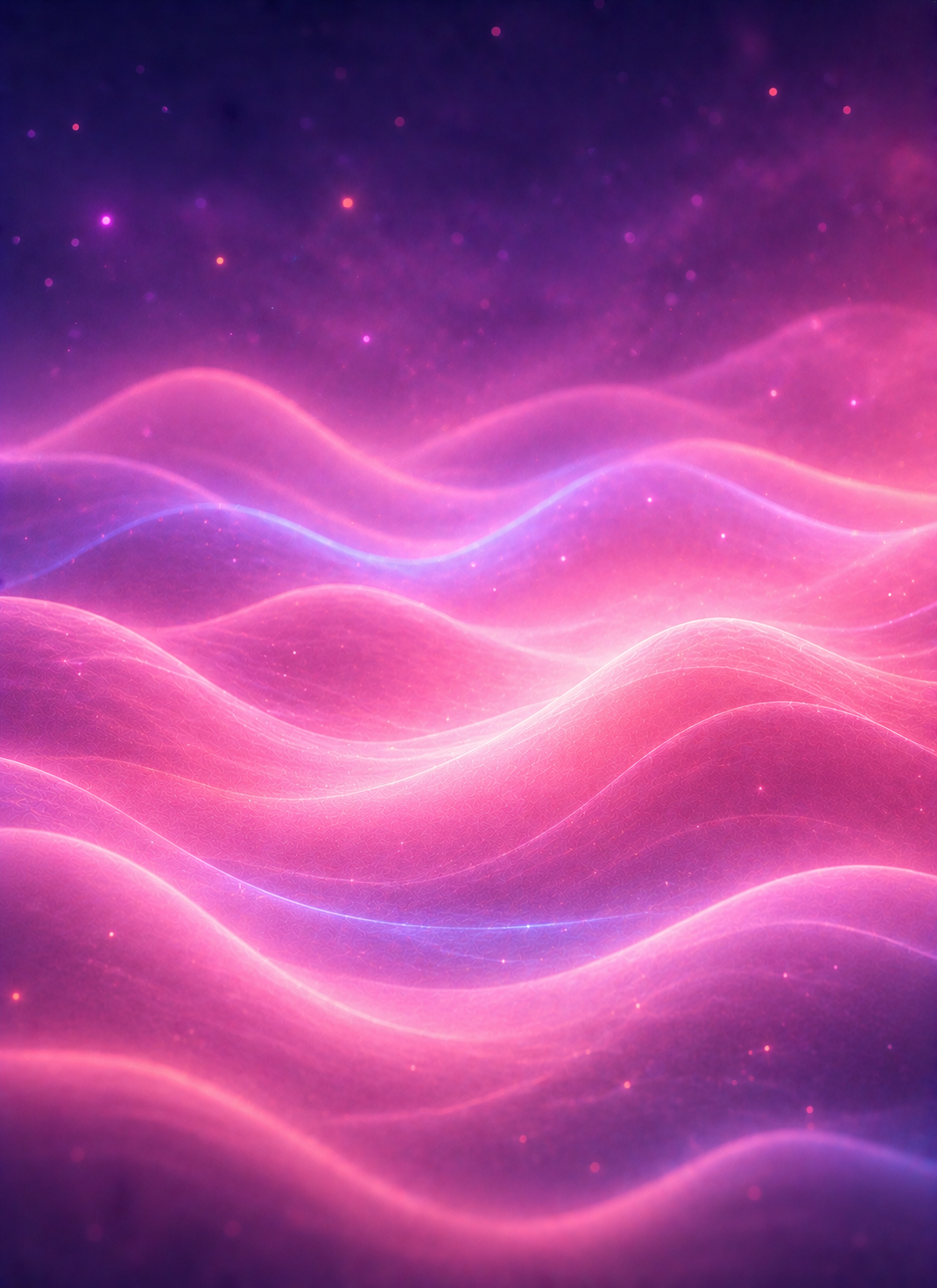 Pink and violet waves illustrating pink noise